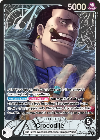 Crocodile OP14-079 (The Azure Sea's Seven)  - Alternate Art Foil