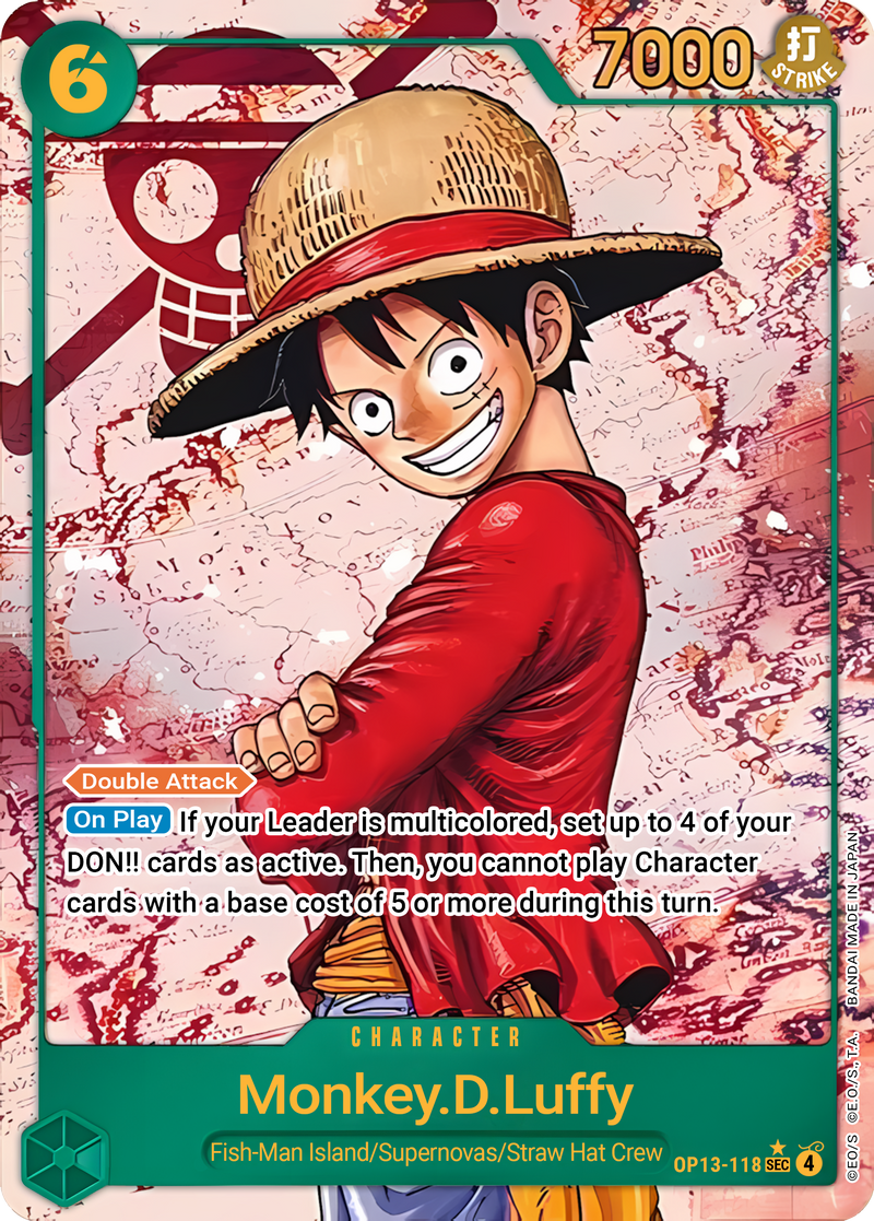 Monkey.D.Luffy OP13-118 (Carrying On His Will)  - Parallel Foil