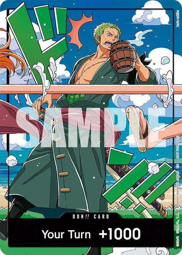 DON!! (World United Zoro)  (One Piece Promotion Cards)  - Foil