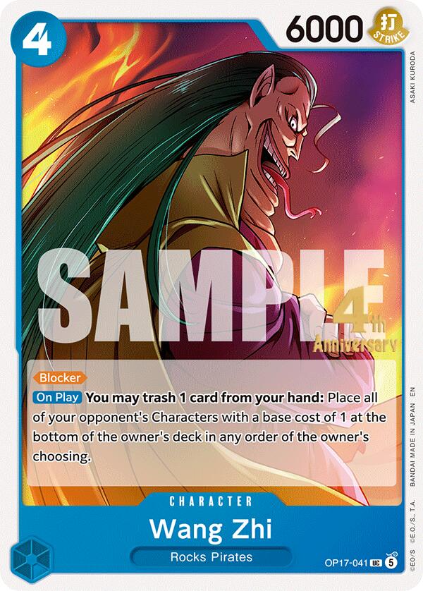 Wang Zhi OP17-041 (The World's Strongest Warriors Release Event Cards) 