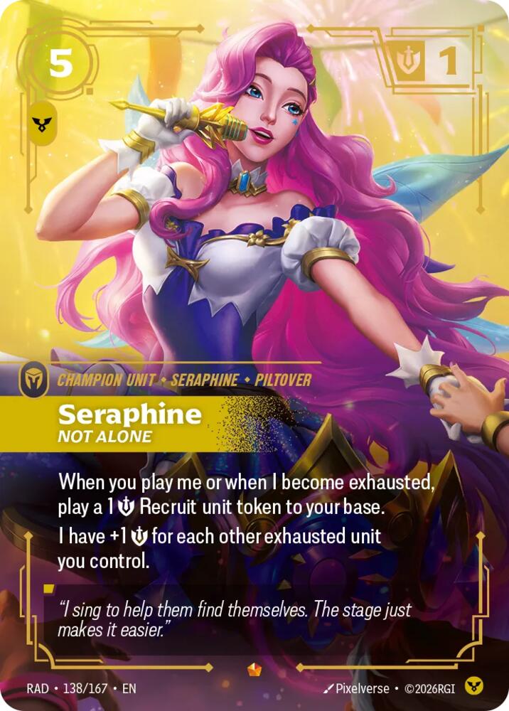 Seraphine - Not Alone 138/167 (Radiance)  - Foil