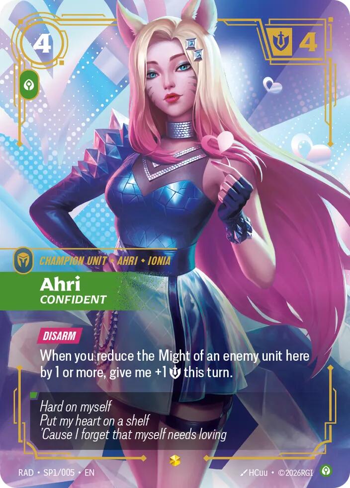 Ahri - Confident (K/DA) SP1/005 (Radiance)  - Foil