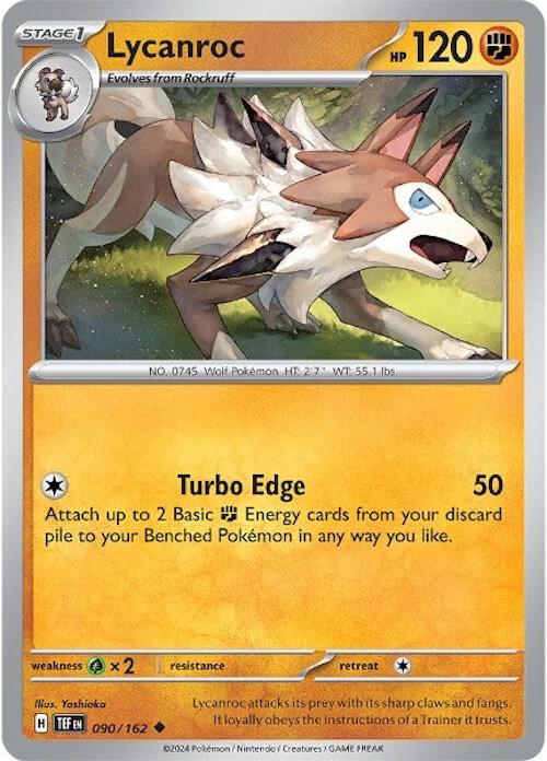 Lycanroc 090/162 (SV05: Temporal Forces)  - Reverse Holofoil