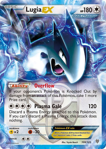 Lugia EX Team Plasma 108/135 (Plasma Storm)  - Holofoil