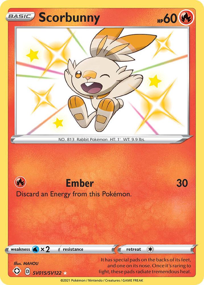 Scorbunny SV015/SV122 (Shining Fates: Shiny Vault)  - Holofoil