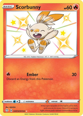 Scorbunny SV015/SV122 (Shining Fates: Shiny Vault)  - Holofoil