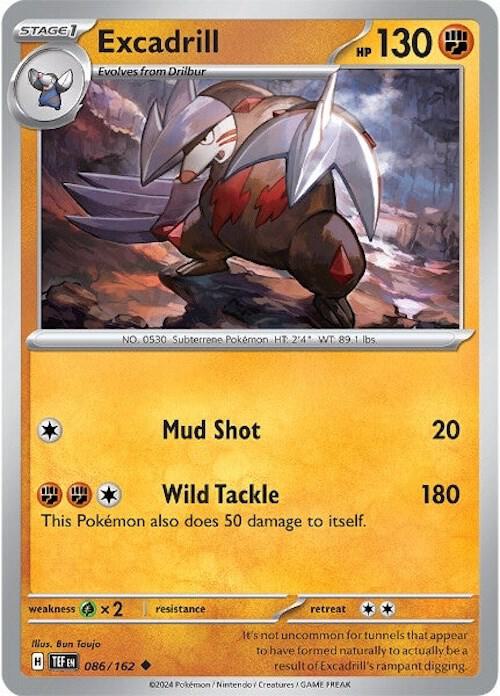 Excadrill 086/162 (SV05: Temporal Forces)  - Reverse Holofoil