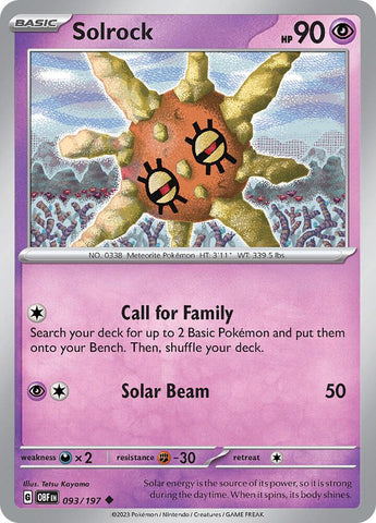 Solrock 093/197 (SV03: Obsidian Flames) 