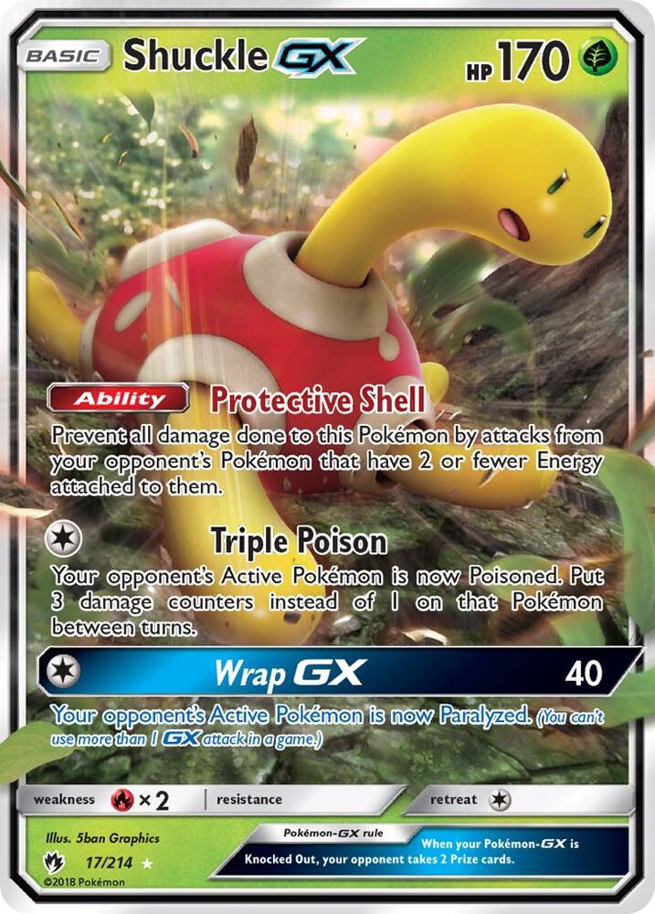 Shuckle GX 17/214 (SM - Lost Thunder)  - Holofoil