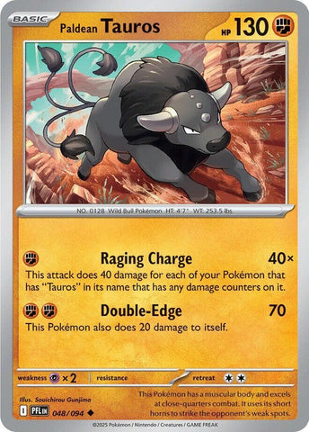 Paldean Tauros 048/094 (ME02: Phantasmal Flames) 