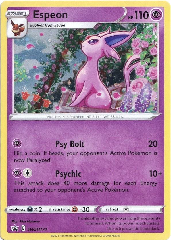 Espeon SWSH174 (SWSH: Sword & Shield Promo Cards)  - Cosmo Holofoil