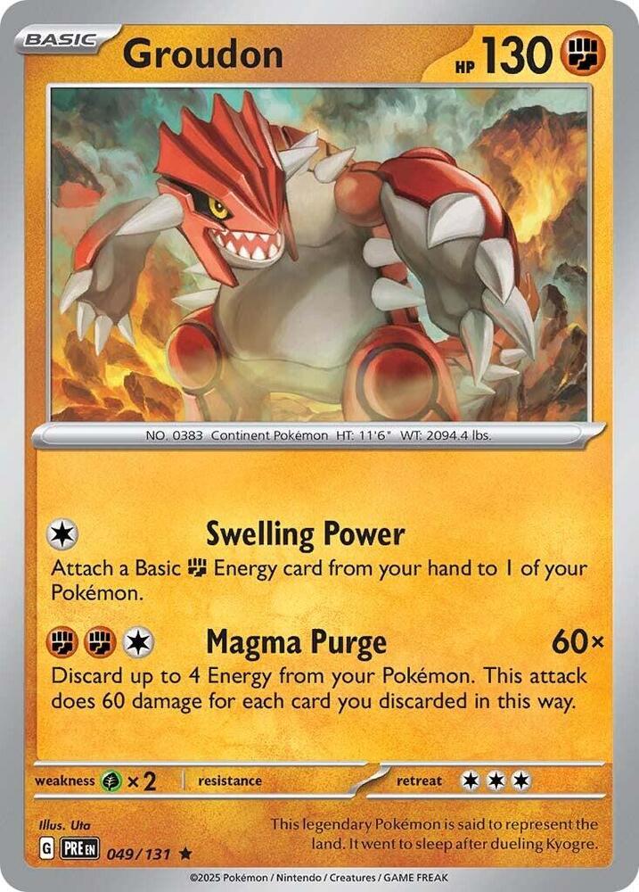 Groudon 049/131 (SV: Prismatic Evolutions)  - Holofoil