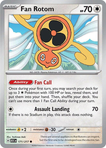 Fan Rotom 171/217 (ME: Ascended Heroes)  - Reverse Holofoil