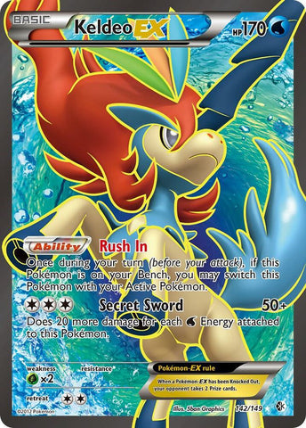 Keldeo EX 142/149 (Boundaries Crossed)  - Holofoil