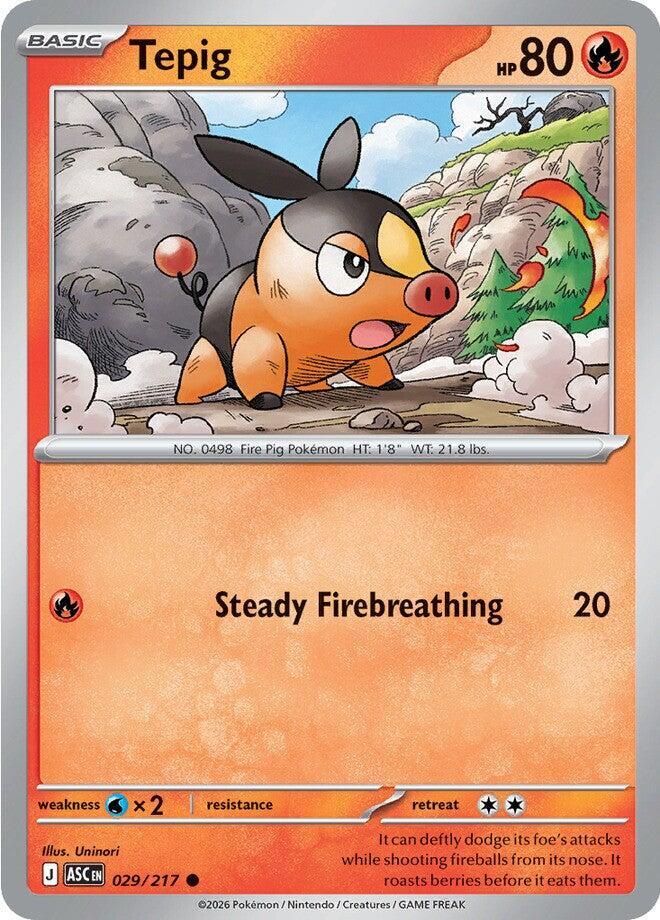 Tepig 029/217 (ME: Ascended Heroes)  - Reverse Holofoil