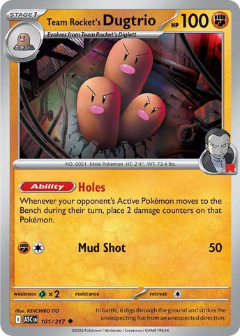 Team Rocket's Dugtrio 101/217 (ME: Ascended Heroes) 