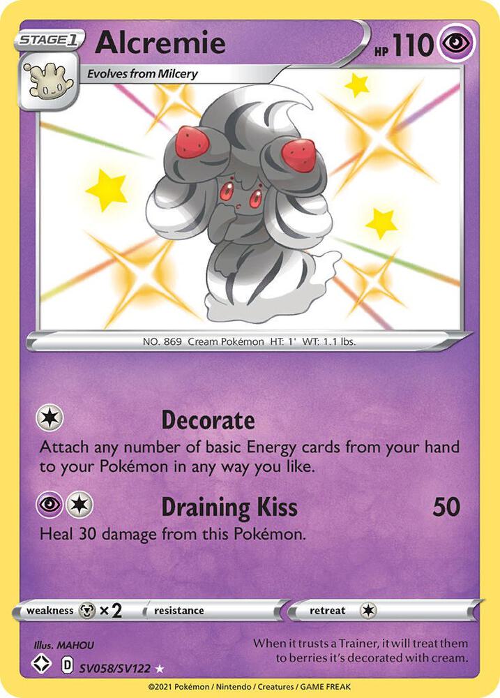 Alcremie SV058/SV122 (Shining Fates: Shiny Vault)  - Holofoil