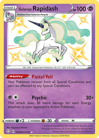 Galarian Rapidash SV048/SV122 (Shining Fates: Shiny Vault)  - Holofoil
