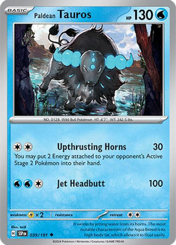 Paldean Tauros 039/191 (SV08: Surging Sparks) 