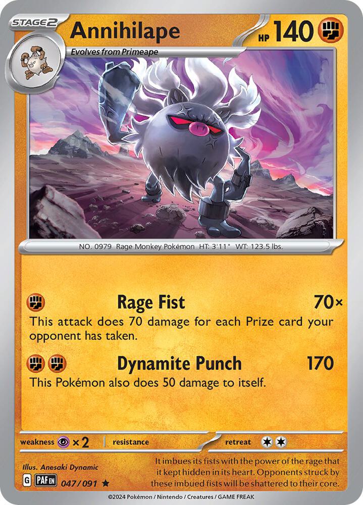 Annihilape 047/091 (SV: Paldean Fates)  - Holofoil