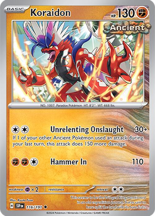 Koraidon 116/191 (SV08: Surging Sparks)  - Reverse Holofoil
