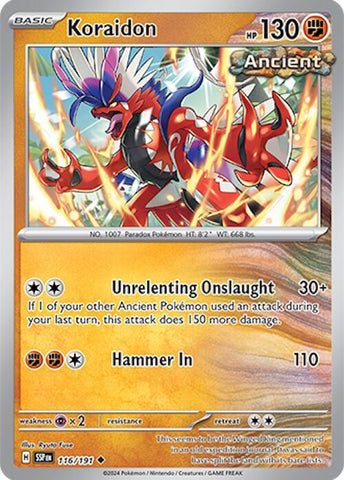 Koraidon 116/191 (SV08: Surging Sparks)  - Reverse Holofoil