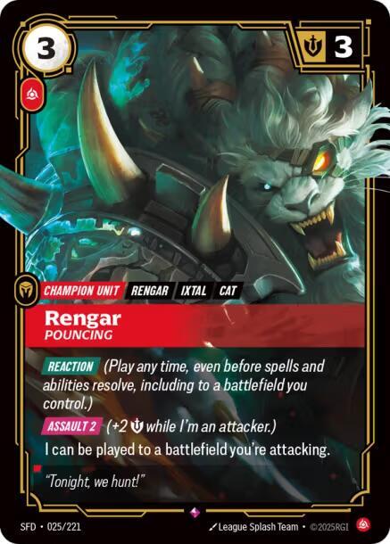 Rengar - Pouncing 025/221 (Spiritforged)  - Foil
