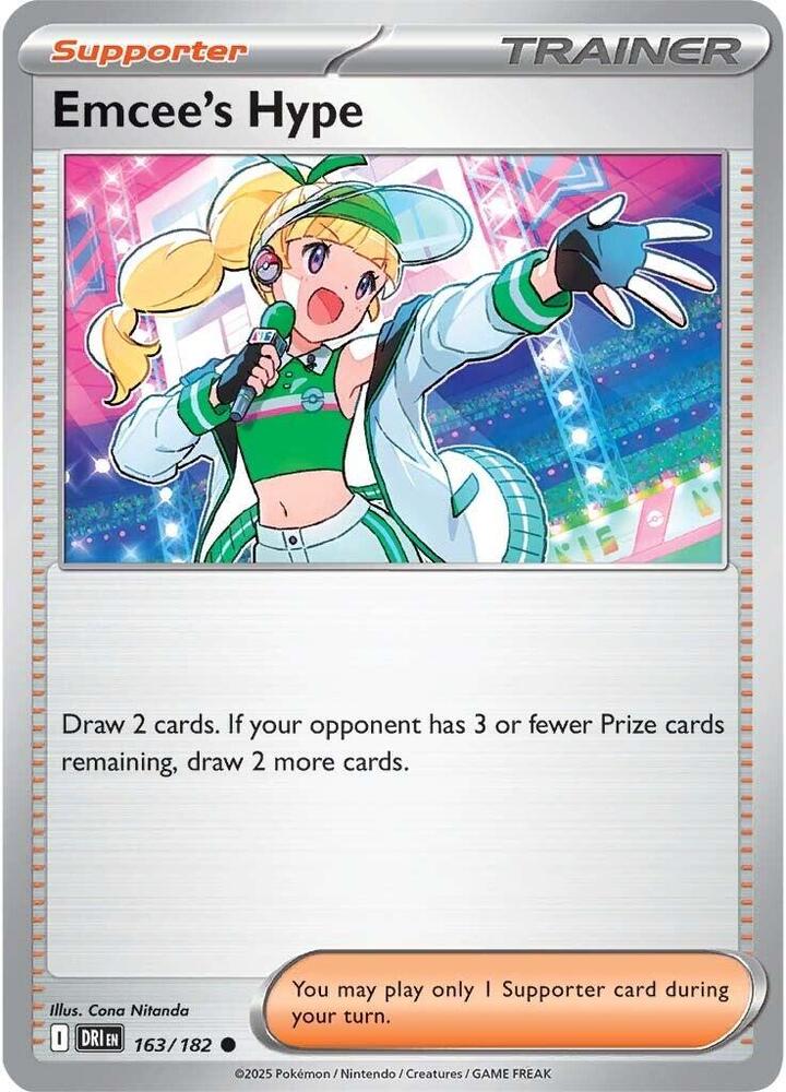 Emcee's Hype 163/182 (SV10: Destined Rivals) 