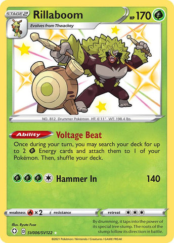 Rillaboom SV006/SV122 (Shining Fates: Shiny Vault)  - Holofoil
