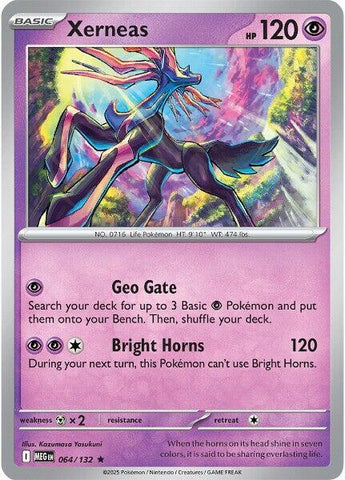 Xerneas 064/132 (ME01: Mega Evolution)  - Holofoil
