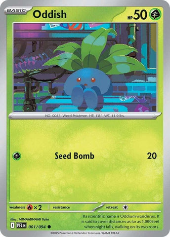 Oddish 001/094 (ME02: Phantasmal Flames)  - Reverse Holofoil