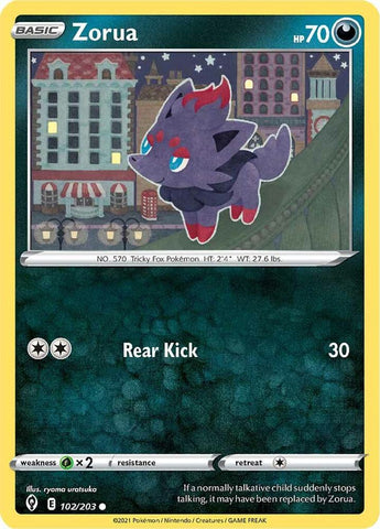 Zorua 102/203 (SWSH07: Evolving Skies) 