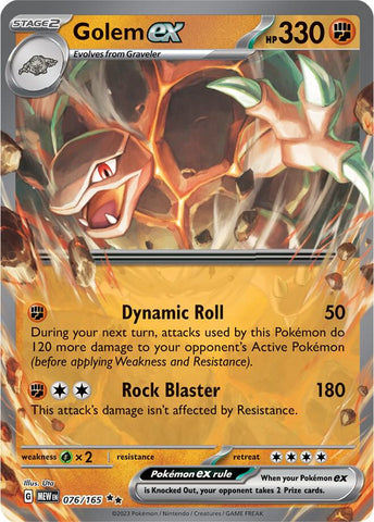Golem ex 076/165 (SV: Scarlet & Violet 151)  - Holofoil