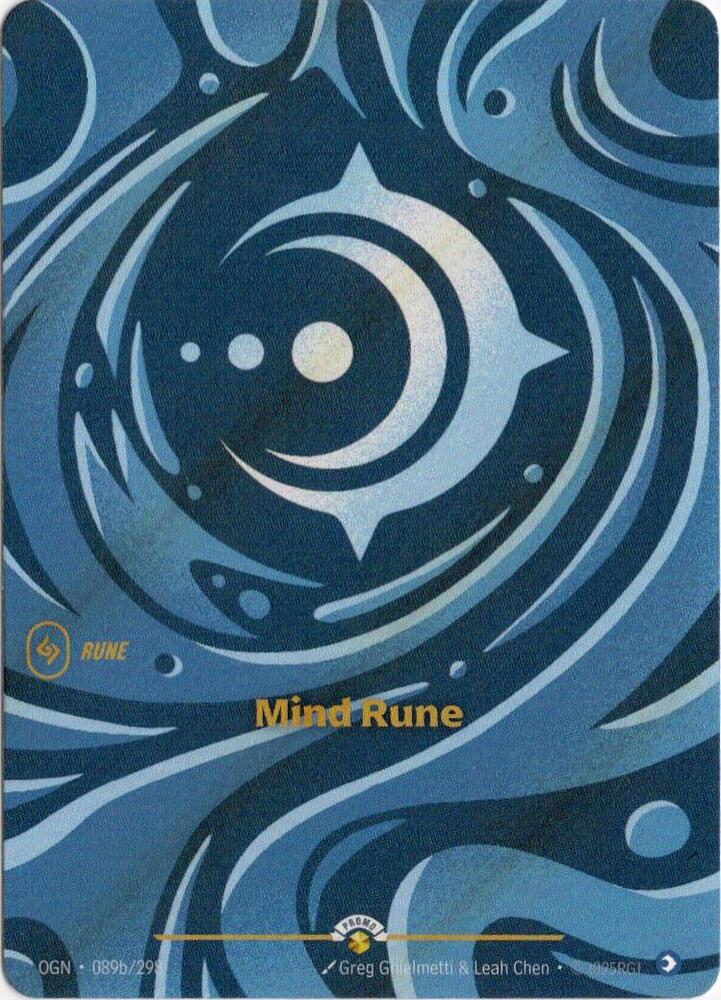 Mind Rune 089b/298 (Riftbound Organized Play Promotional Cards)  - Foil