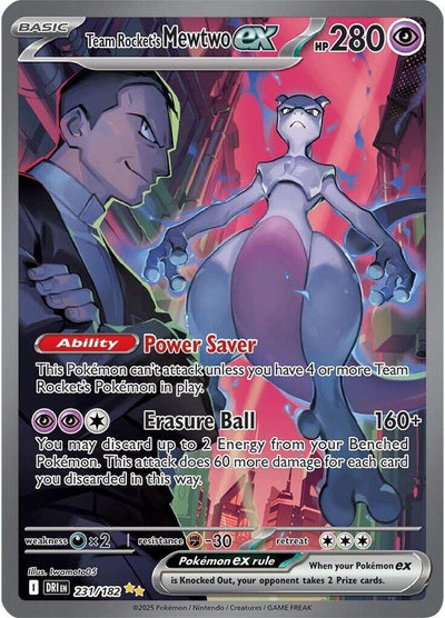 Team Rocket's Mewtwo ex 231/182 (SV10: Destined Rivals)  - Holofoil