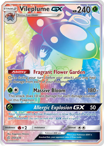 Vileplume GX Secret 250/236 (SM - Cosmic Eclipse)  - Holofoil
