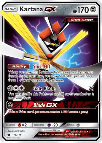 Kartana GX 70/111 (SM - Crimson Invasion)  - Holofoil