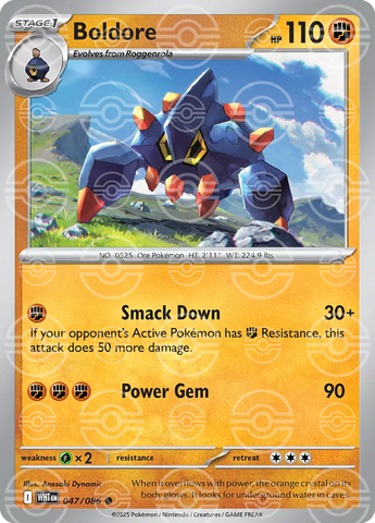 Boldore Poke Ball Pattern 047/086 (SV: White Flare)  - Poke Ball Holofoil