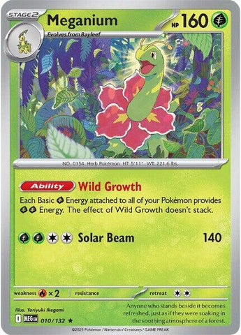 Meganium 010/132 (ME01: Mega Evolution)  - Holofoil