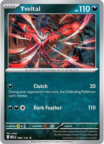 Yveltal 088/132 (ME01: Mega Evolution)  - Holofoil