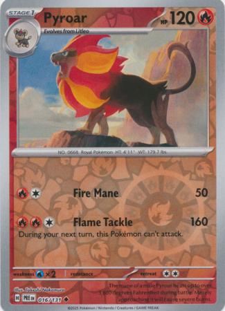 Pyroar 016/131 (SV: Prismatic Evolutions)  - Reverse Holofoil