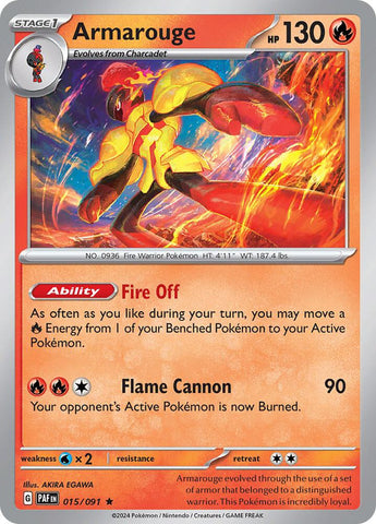 Armarouge 015/091 (SV: Paldean Fates)  - Holofoil