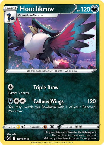 Honchkrow 107/195 (SWSH12: Silver Tempest) 