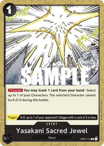 Yasakani Sacred Jewel OP02-118 (Paramount War) 
