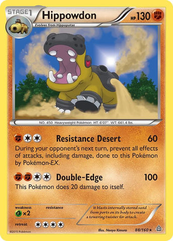 Hippowdon 88/160 (XY - Primal Clash)  - Holofoil