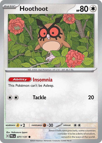 Hoothoot 077/131 (SV: Prismatic Evolutions) 