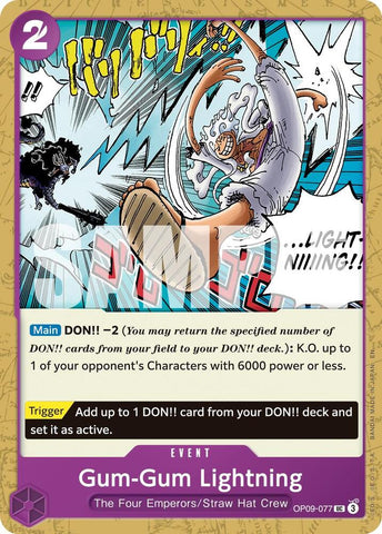 Gum-Gum Lightning (Reprint) OP09-077 (Premium Booster -The Best- Vol. 2) 