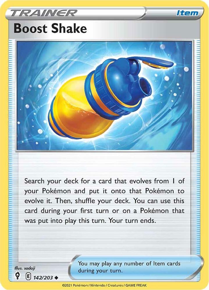 Boost Shake 142/203 (SWSH07: Evolving Skies) 