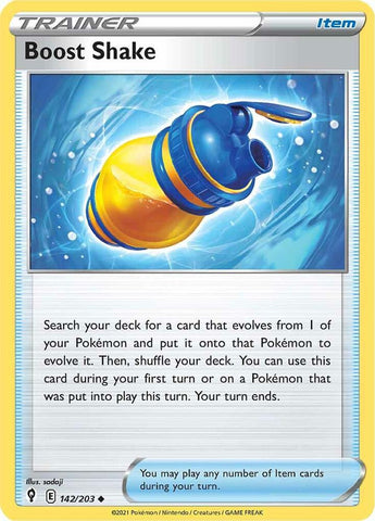 Boost Shake 142/203 (SWSH07: Evolving Skies) 