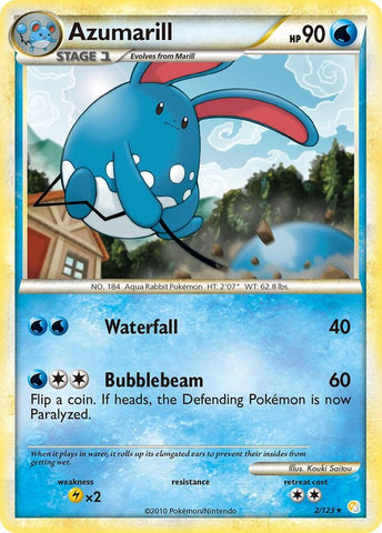Azumarill 2/123 (HeartGold SoulSilver)  - Holofoil